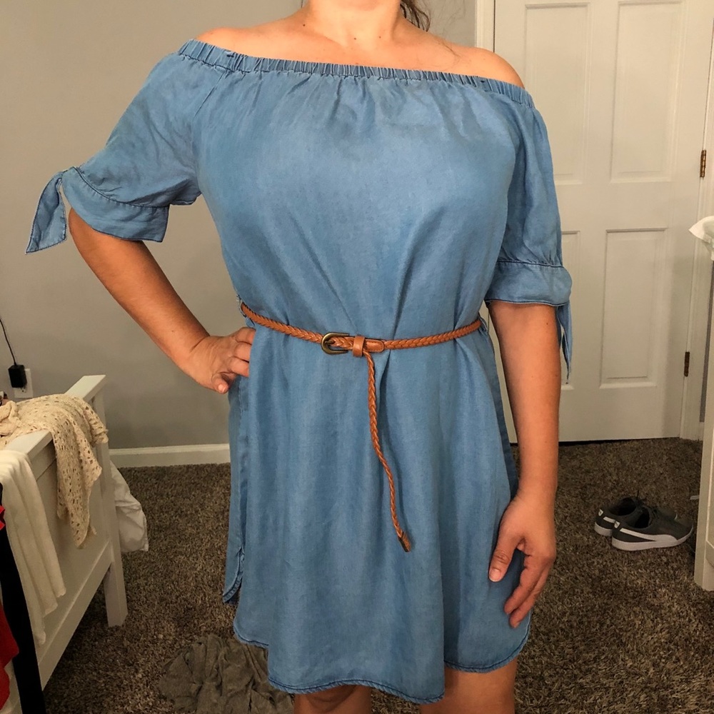 Blue mini dress